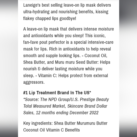 Laneige Duo Lip Sleeping Mask Berry Lip Balm Gloss NWT - Picture 3 of 16